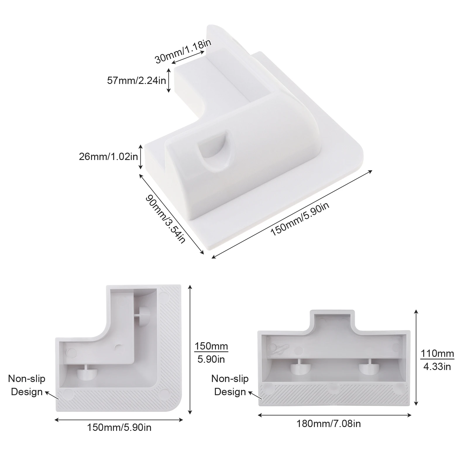 Imagem -02 - Suporte Kit de Montagem do Painel Solar Suportes de Montagem Kit Abs Canto Painel de Apoio para Quadro Madeira rv Barco Campistas Caravanas Capô