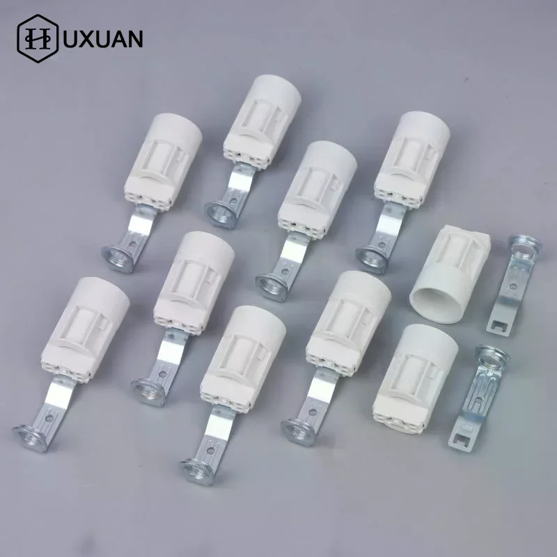 10 Pcs Candelabra Socket E14 Bracket Lamp Holder Lighting Base Zinc Alloy Sockets Bulb Holder With Bracket For Crystal Lamps