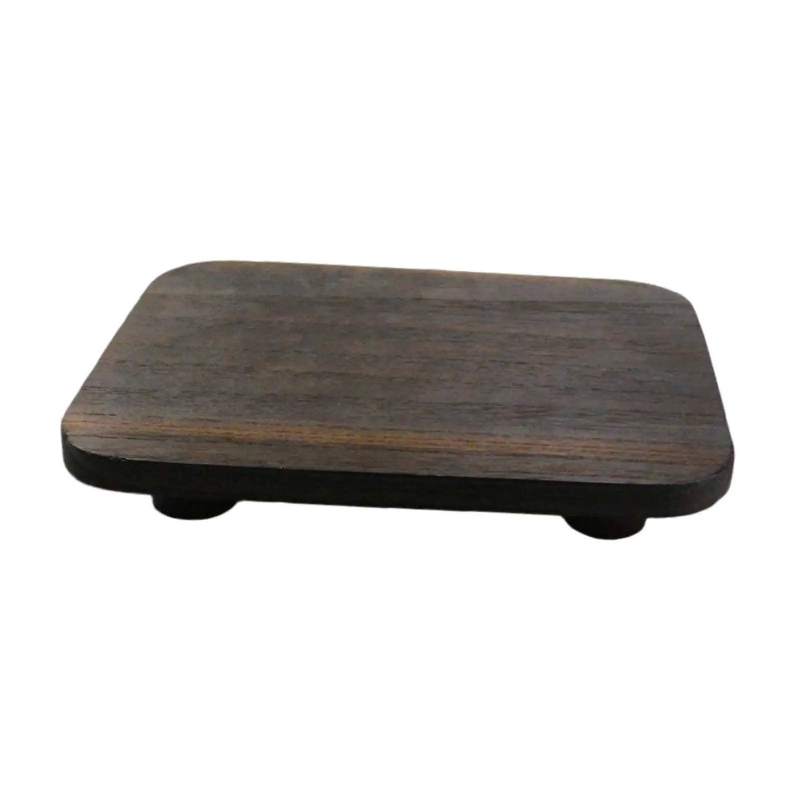 Vintage Wooden Soap Tray Pedestal Soap Holder Bar Bathroom Shower Organizer for Home Decor Storage