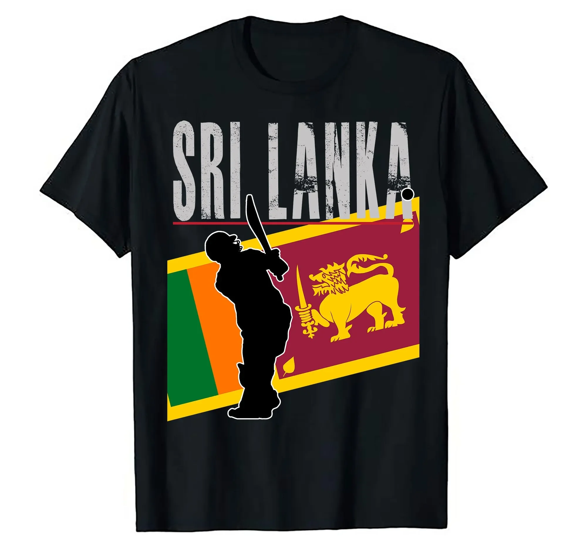 Sri Lanka Flag Cricket Player And For Fielders Bowlers Bats Men Supporter Top T Shirt
