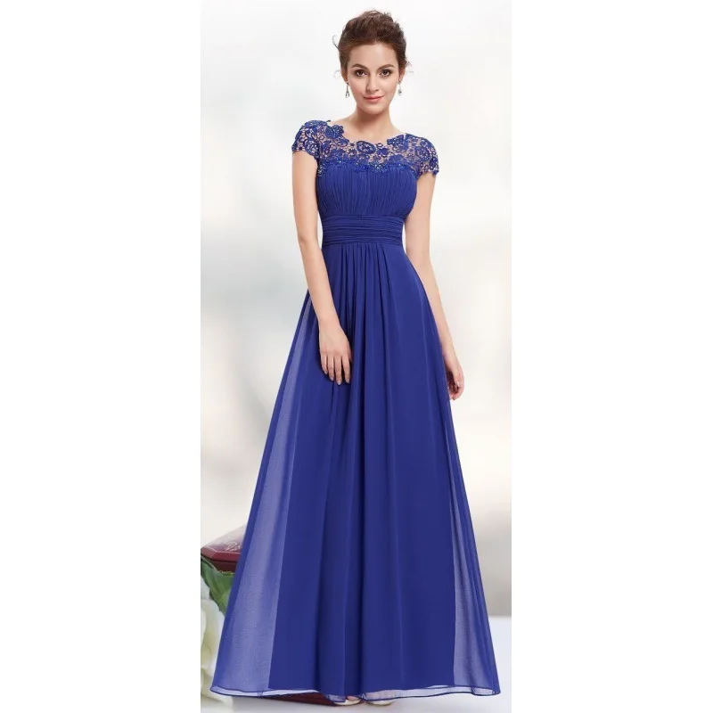 New G232023 Lace Dr Maid of  Evening Gown Women's Faion Spring  Svel awl Long Skirt Polyester Chiffon