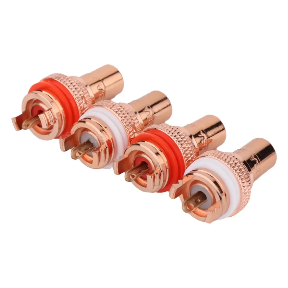 RCA Sockets HIFI Audio RCA Sockets Copper Plated RCA Terminal Sockets RCA Socekt Chassis Connector For CD Amplifier