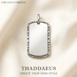 Pendant Dog Tag Fashion Fine Jewelry Europe Solid 925 Sterling Silver Rebel Street Gift For Woman & Men