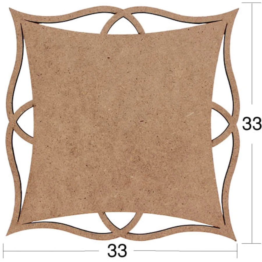 L269 embroidered square Supla, unpainted Mdf wood Supla