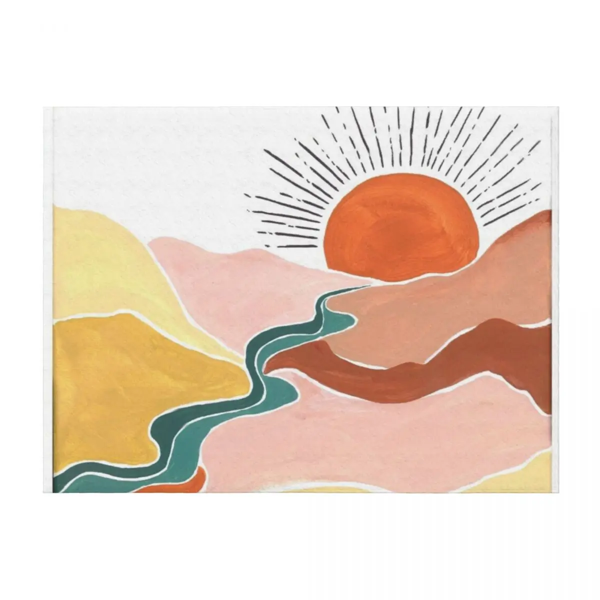 

Sunrise Over Valley Throw Blanket Thin Fashion Sofas christmas gifts Quilt Blankets