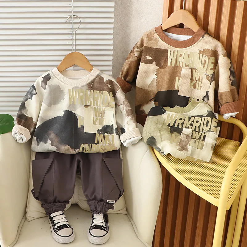 

Комплекты одежды для мальчиков, весна-осень 2021, детские хлопковые толстовки, топы, брюки, спортивный костюм из 2 предметов для малышей, спортивные костюмы, детская одежда, От 5 лет