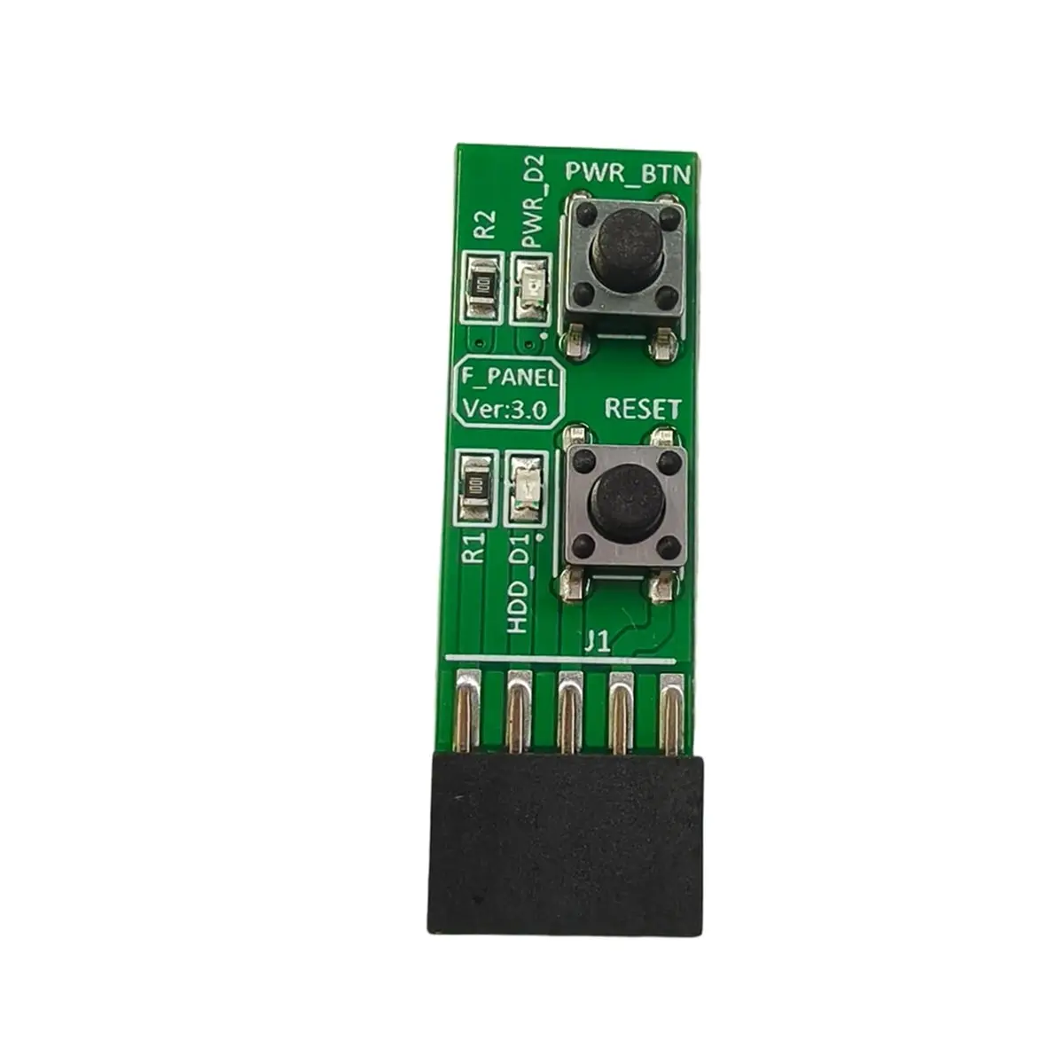 A40I 2x5 Pin to Reset Button + Power on/OFF Button Switch Board Adapter with HDD LED Indicator for Desktop PC WIN7/10/11