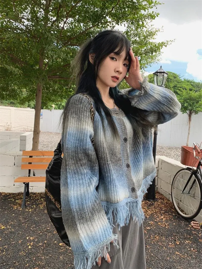 Knit sweaters, lazy hanks, Instagram, Pinky top girl, autumn tie-dye, Tzitzit, designer overcoat girl