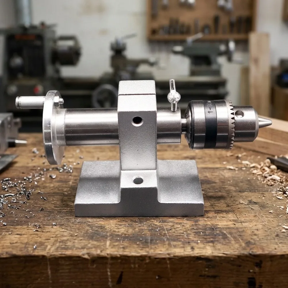 For Lathe Tailstock Live Center Head Compatible with Standard Drill Chuck Sizes for Bead Drilling and Wood Turning Flexibility