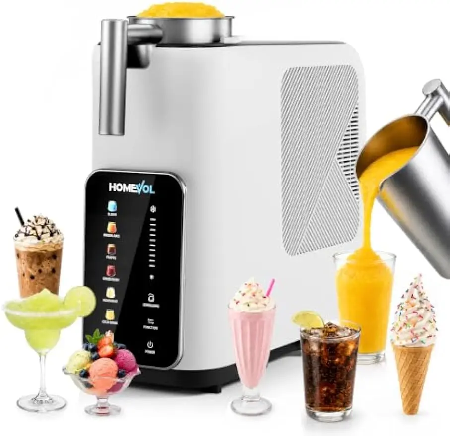 3 In 1 Slushie Machine Ice Cream Maker Frozen Drink Maker 7 Preset Programs No Ice Needed 10 Mins Rapid Chill 300oz Hour Led Dis