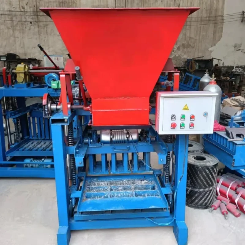 2025 New Brick Making Machine 2-45 Cement Brick Making Household 220V Single-phase Electric Small Mobile Non Burning Machine