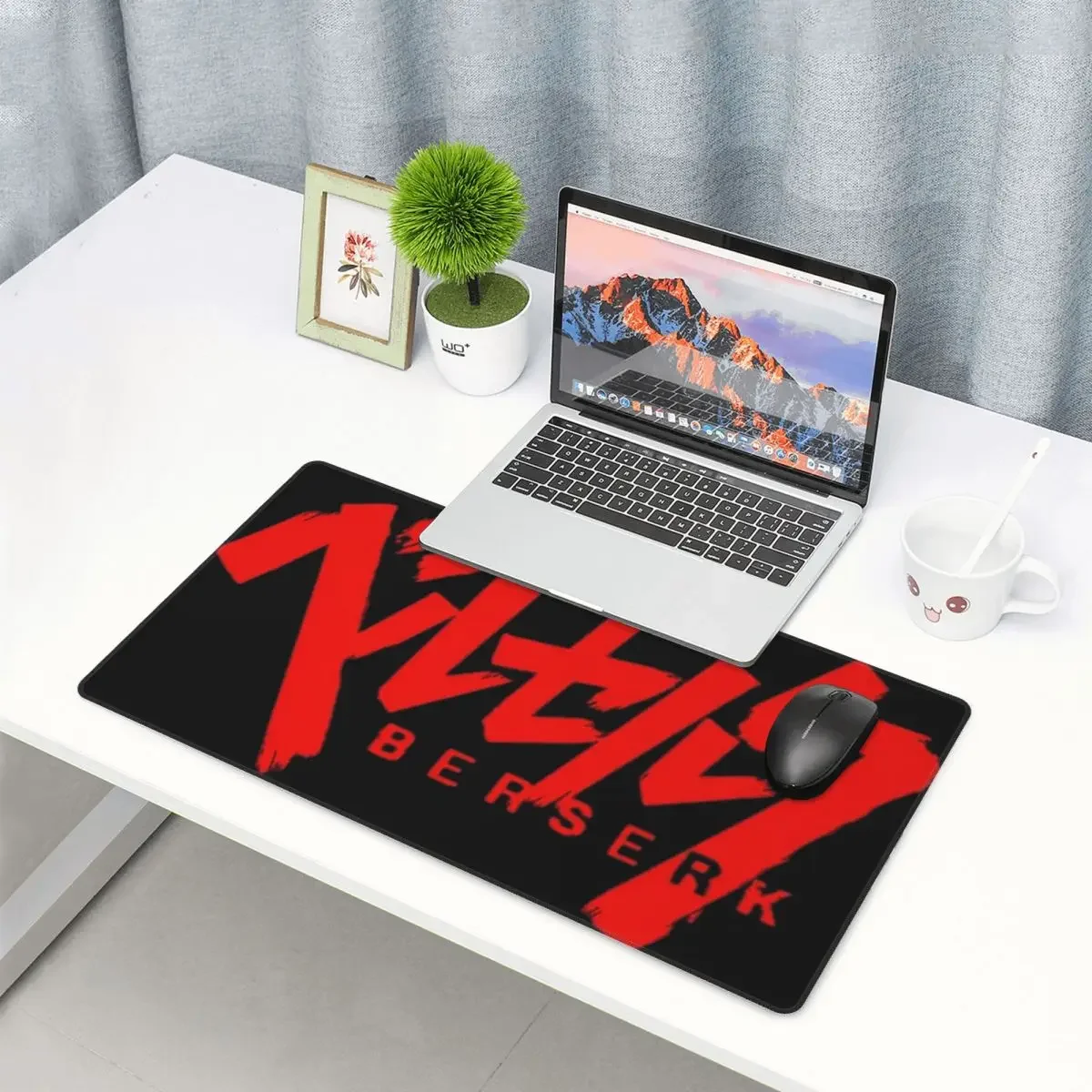 Large Mouse Pad Japanese Anime Berserk Logo Gamer PC Laptop Mats Keyboard Carpet Computer Gaming Office Accessories Desk Mat