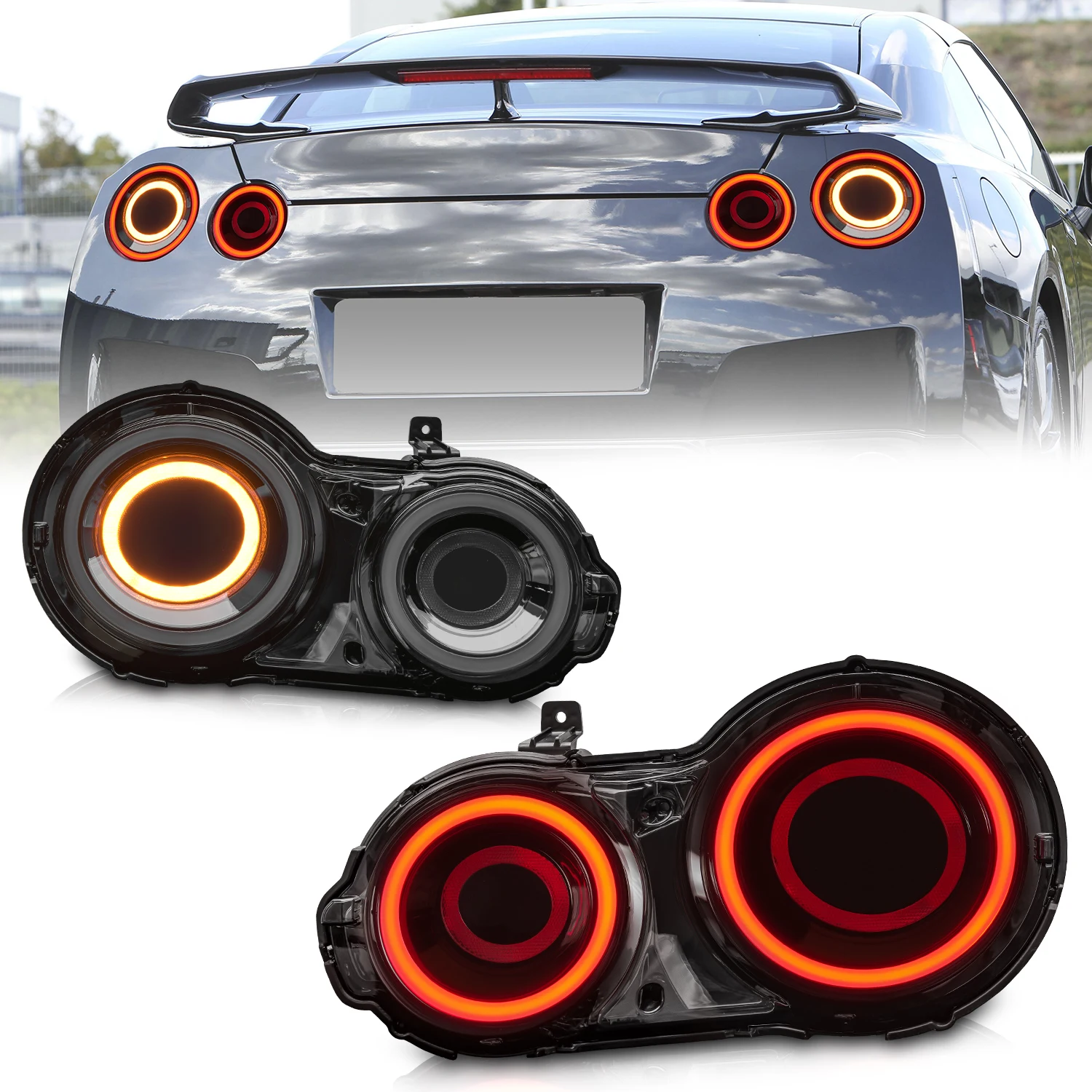 

Archaic LED Car Rear Lamp GTR35 Tail Lamp Dynamic Animation Modified Tail Light for Nissan GTR GT-R R35 Taillights 2007-2018
