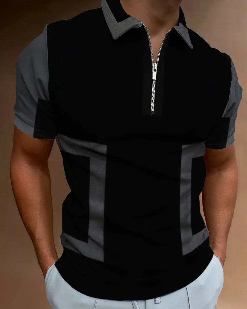 Men\'s Striped Polo Shirt Summer Designer Golf Tennis Fashion Casual Streetwear Letter K 3D Printed Tshirts