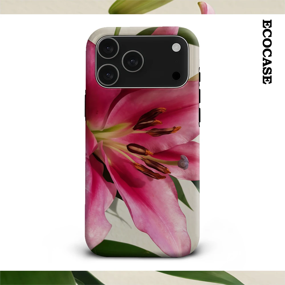 Pink Lily Close IPhone 17 Must-Haves Handyhülle für IPhone 17 16 15 14 13 12 11 Pro Max Plus Doppelschichtige Rückseite