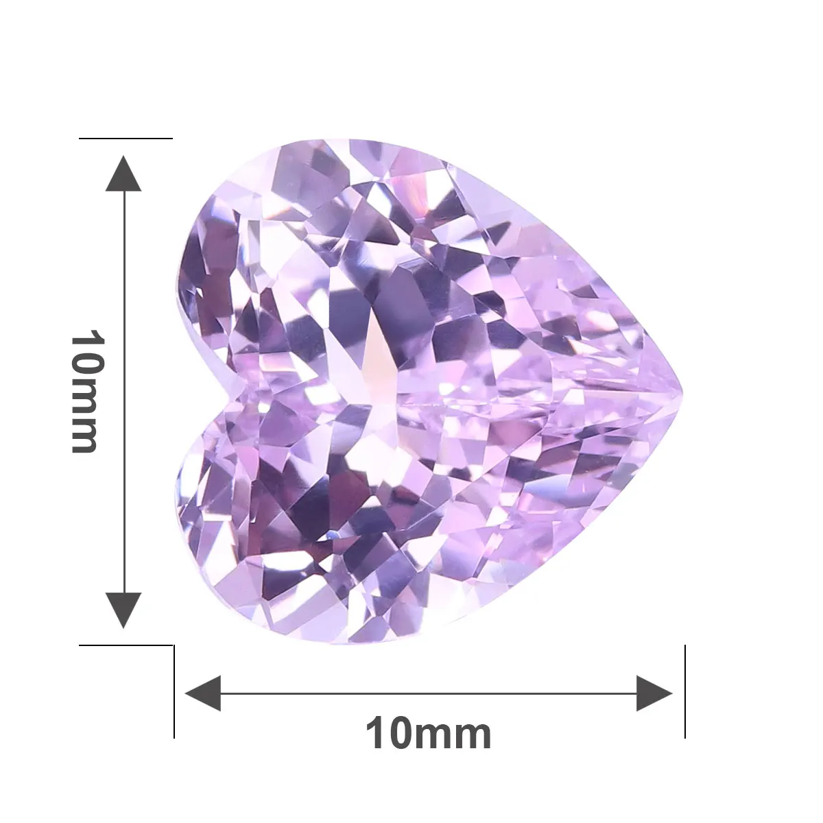 Lab Grown Kunzite Synthetic Heart Shape Loose Purple Yttrium Aluminium Cultivate YAG Beads For Making Jewelry Stone Necklace 6
