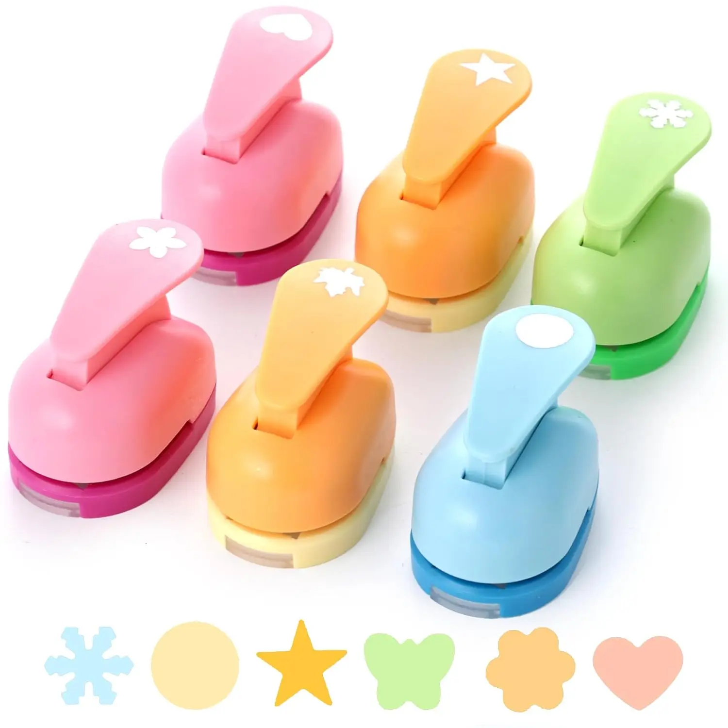

6PCS Shape Paper Craft Hole Punch Set, Tool Paper Hole Punch Shapes Creative Handmaking for DIY Scrapbooking, Greeting Cards