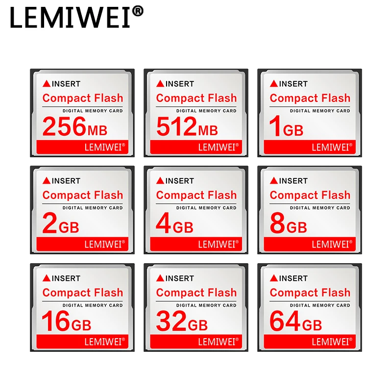 Cf karte compact flash digitaler speicher kartensp eicher 2gb 1gb 512mb 256mb 4gb 8gb 32gb lemiwei rote Hochgeschwindigkeits-Grafikkarte für Kamera