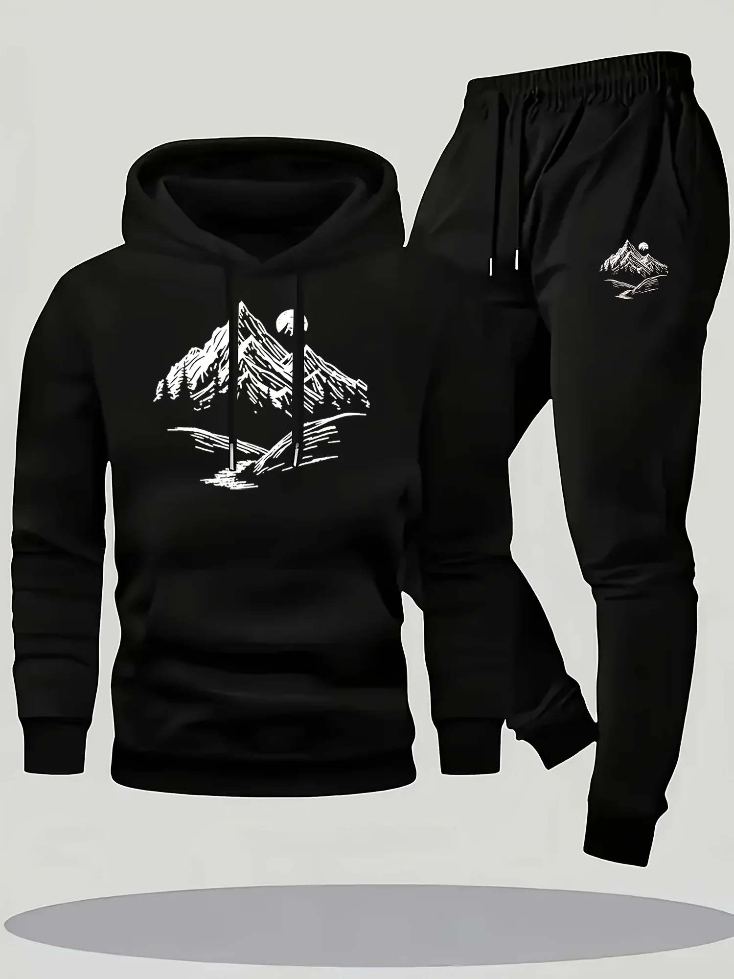 

2026 Men's Printed Hoodie Pants Set Autumn/Winter Men's and Women's Retro Set Fashion Casual Hip Hop High Quality Hoodie Suit