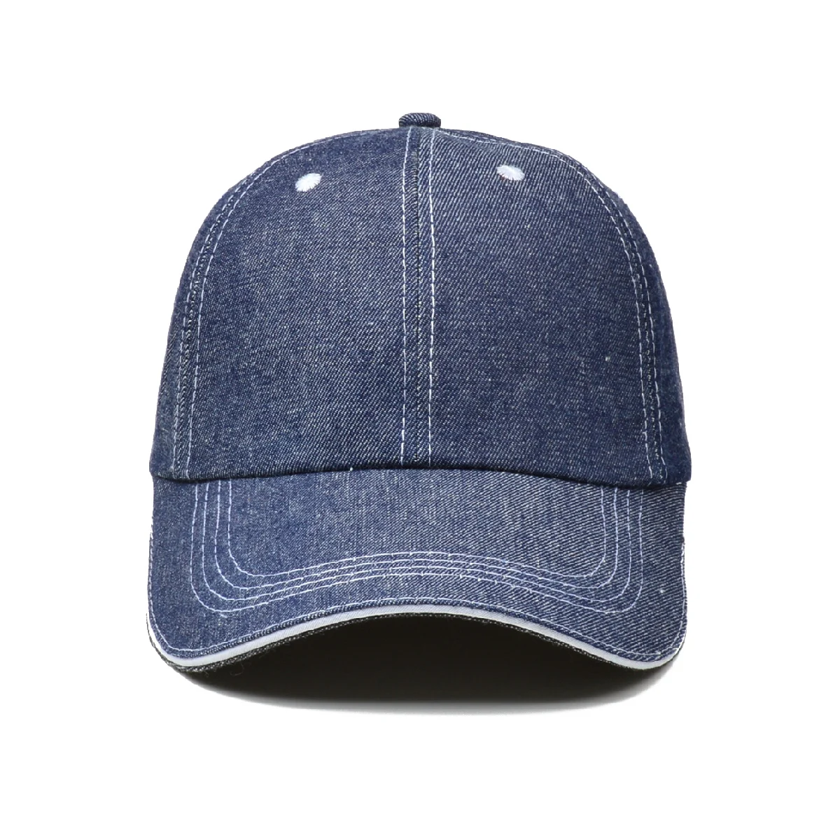 Long Brim Baseball Caps for Men Women Denim Sun Outdoor Dad Hats Solid Trucker Hats