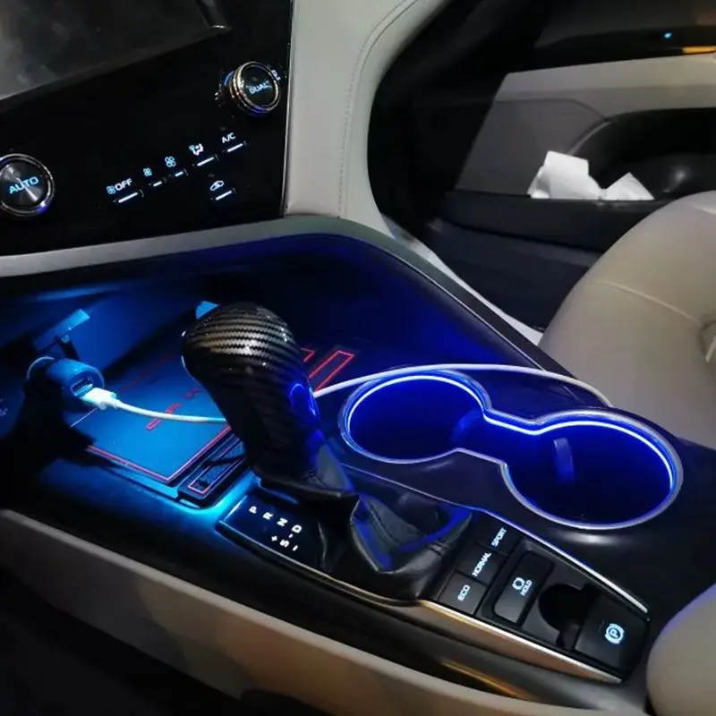 Uchwyt na kubek LED Światło atmosferyczne do Toyoty Camry 2018 2019 2020 2021 2022 2023 Lewa ręka Wewnętrzna lampa dekoracyjna IceBlue