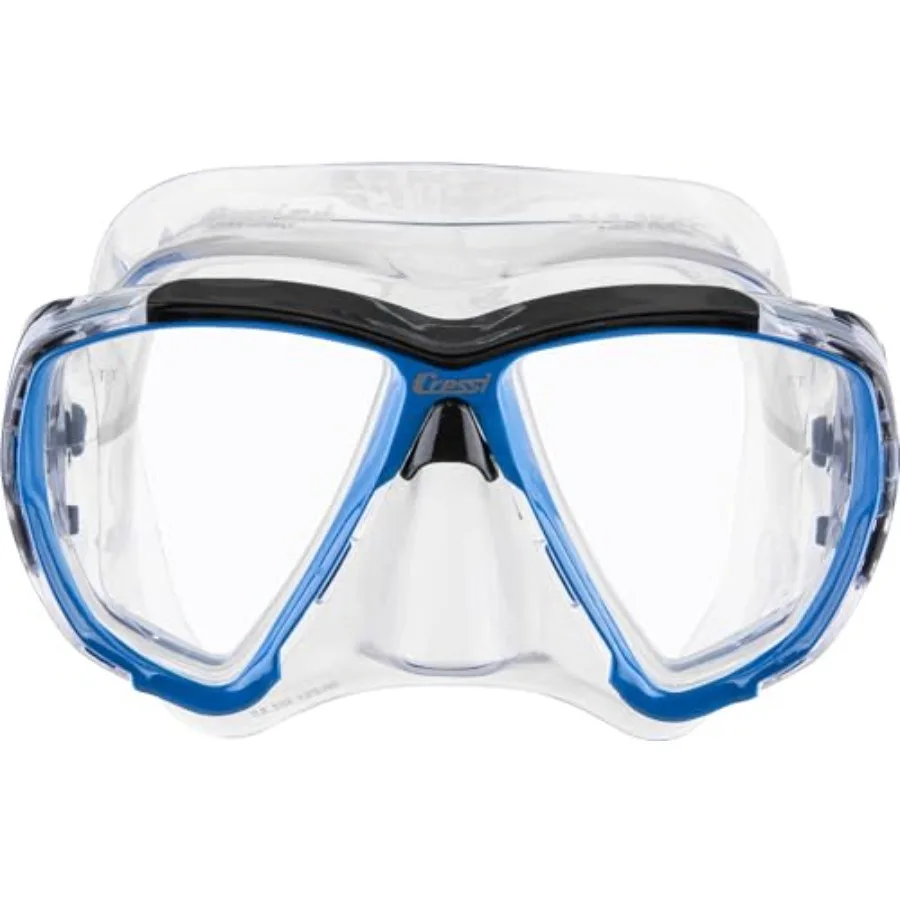 

Adult Dive Mask with Inclined Lens for Scuba Diving - Optical Lenses Available - Big Eyes - Made in Italy