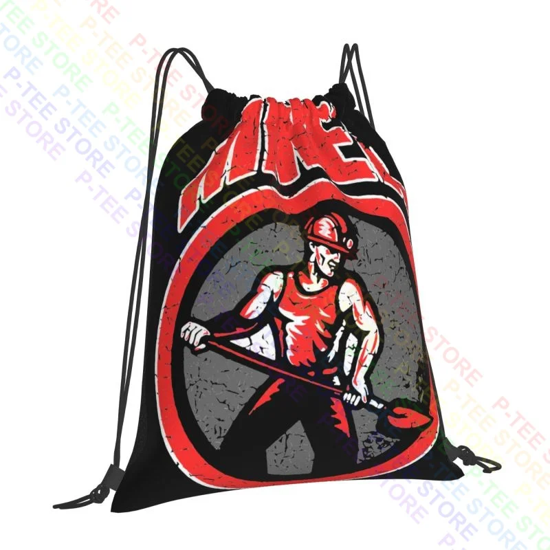 Miner Coal Miner Mineworkers Miners Mining Drawstring Bags Gym Bag Vintage Portable Eco Friendly Multi-function