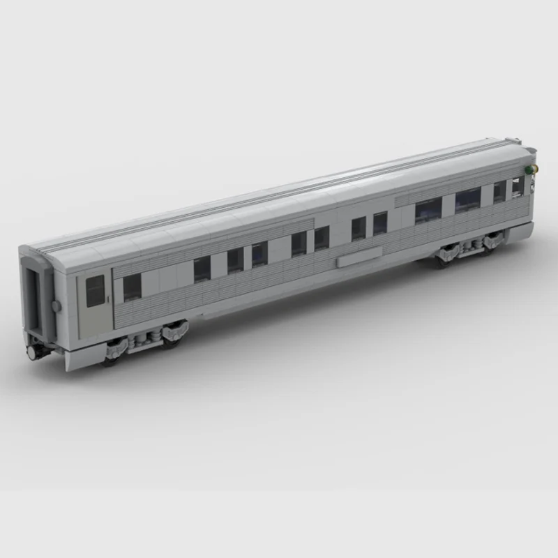 City Car Model MOC Building Bricks Rail Train Observation Carriage Modular Technology Gifts Holiday Assemble Children Toys Suit