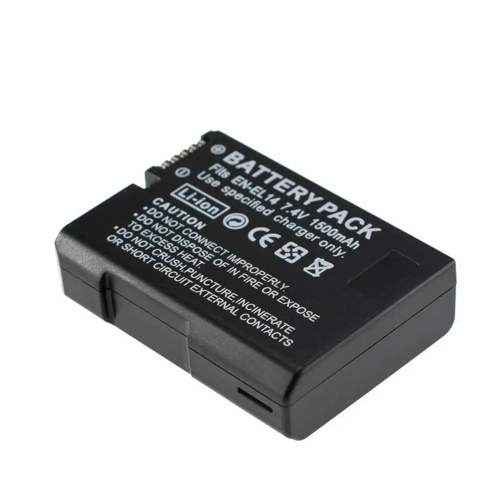 EN-EL14a Camera battery For Nikon D3100  D3200 D3300 D3400 D3500 D5100 D5200 D5300 D5600 P7000 P7100 P7800 P7700  EN-EL14 MH-24