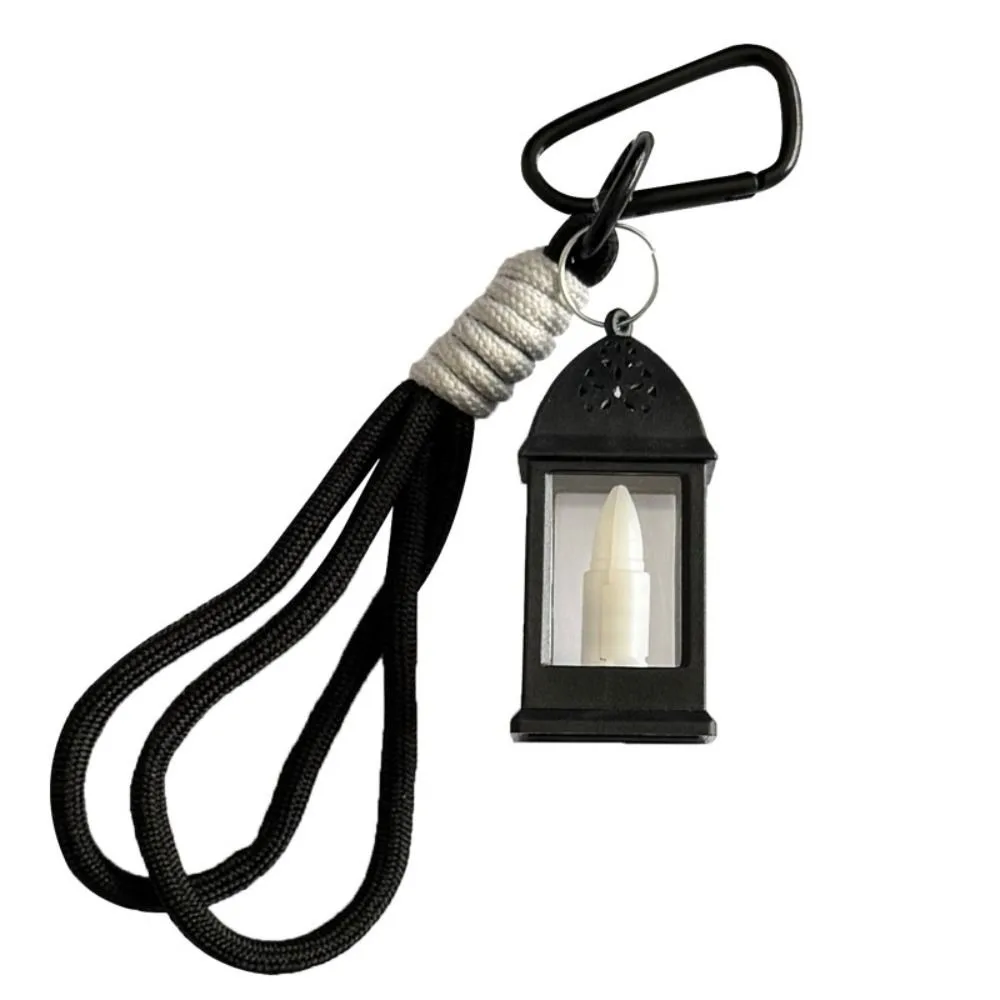 Novelty Charm Retro Style Mini Oil Lamp Portable Decorative Lantern Light Miniature Glowing Effect Keychain Ornament Bag Charm