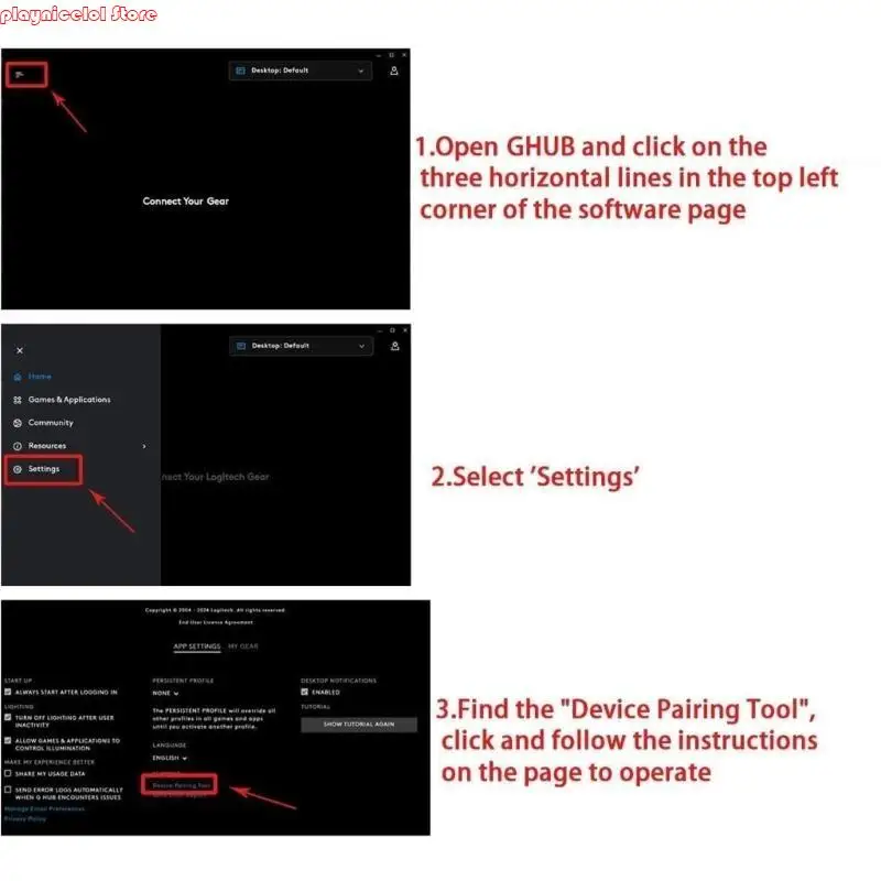 Adaptador sem fio do mouse USB leve e8ba para uso conveniente do mouse G304 G305