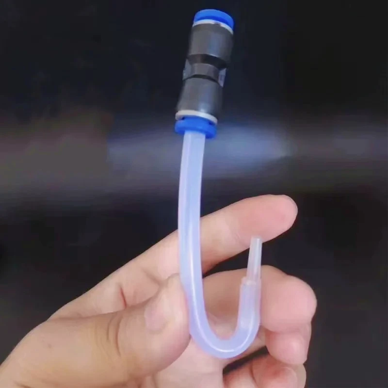 AQ-Common Rail Injector Repair Straight Plug-in Oil Return Transparent Tube with Built-in Fuel Quick Connector