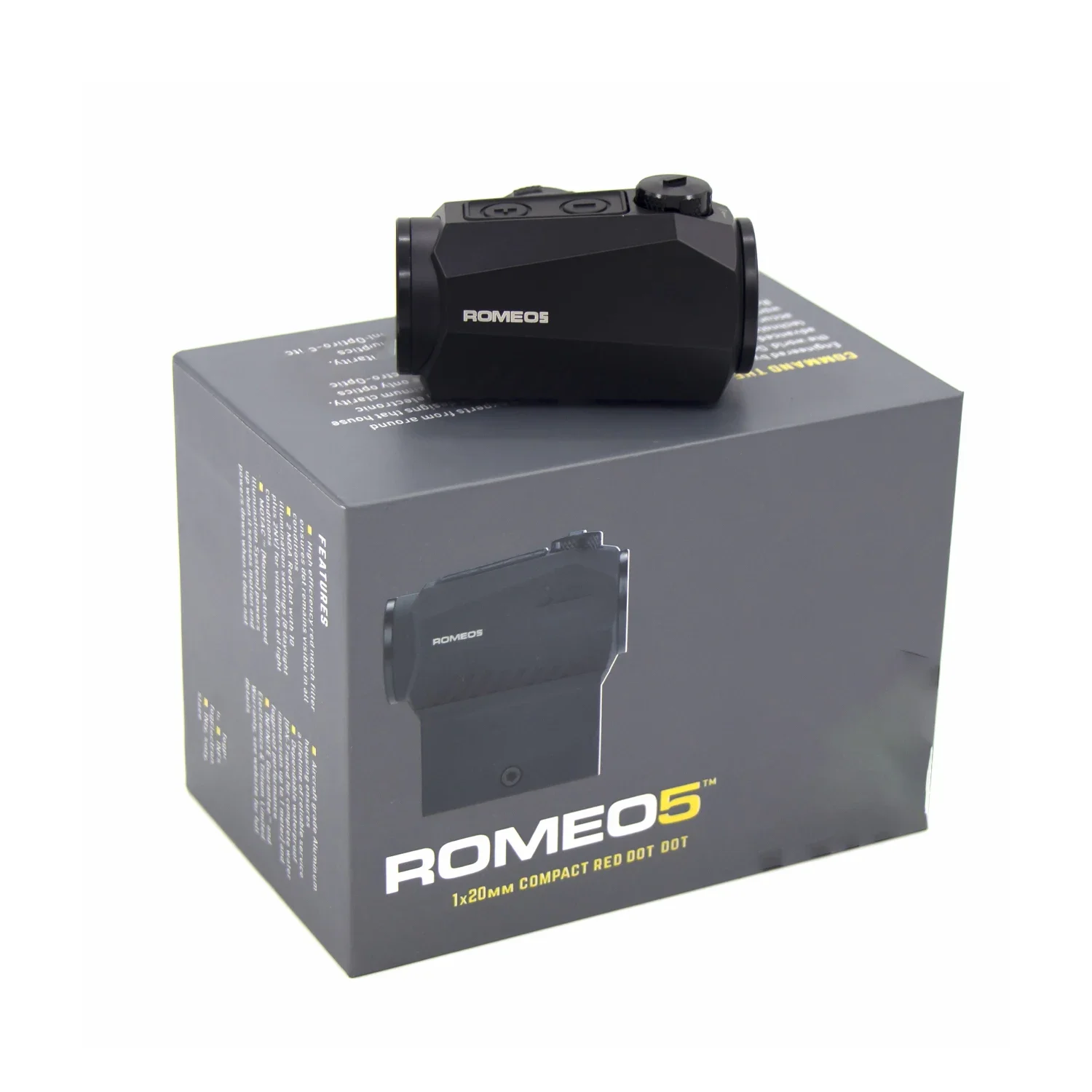 100% Original ROMEO5 1x20mm Compact 2 MOA Red Dot Sight Shake Awake Motion Sensor Reflex Scope with Original Box