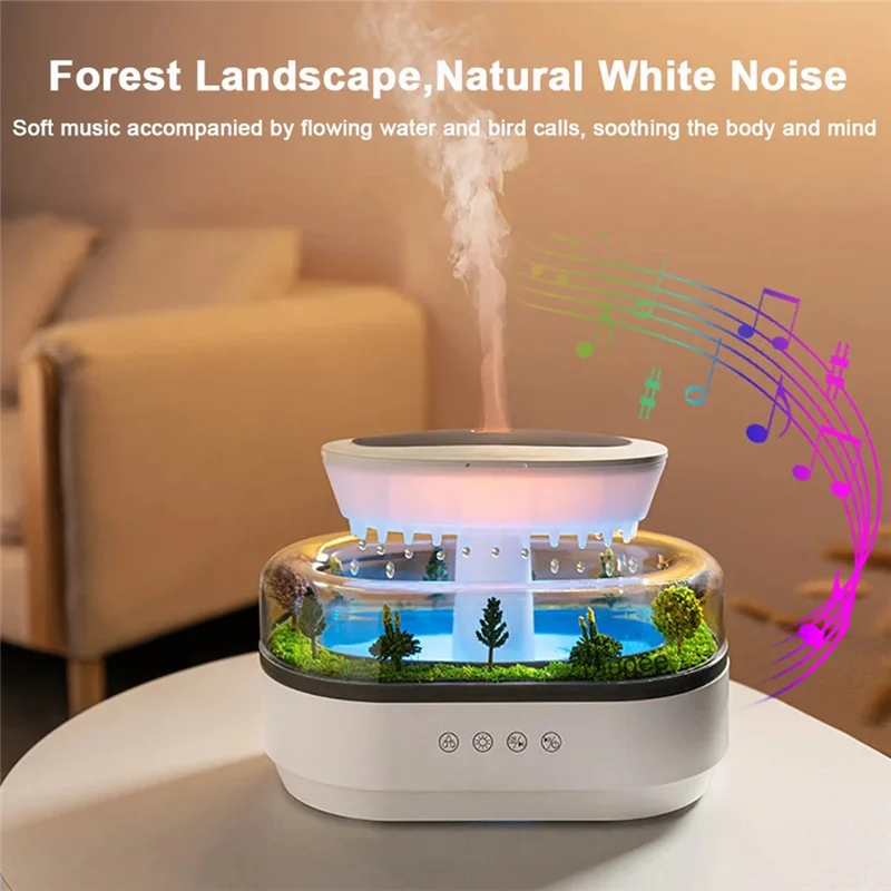 【PARTY】Mist Humidifier Raindrop Air Humidifier Essemtial Home Oil Fragrance Diffuser EU Plug