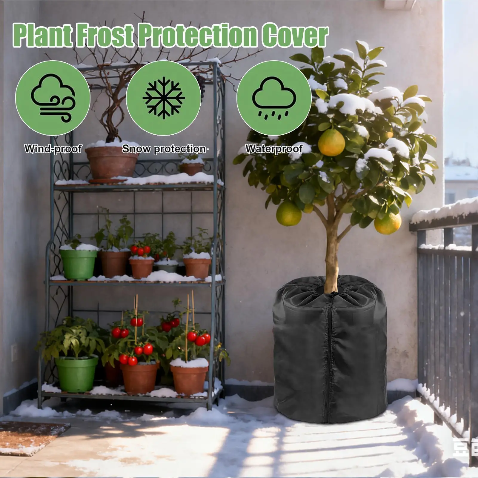 

Защитные чехлы от мороза растений 45x50 см, портативная зимняя теплая накидка с цветами, защитная крышка для растений, маленькая сумка для овощей