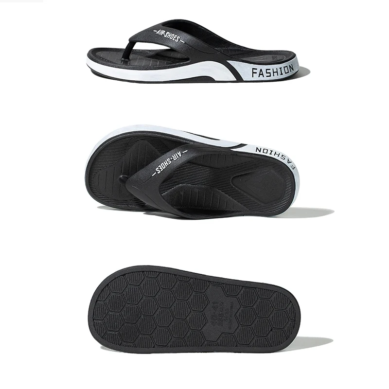 Chanclas de moda para hombre, zapatos de verano para exteriores, zapatillas de playa informales, chanclas antideslizantes de suela blanda de PVC, sandalias de baño para el hogar para parejas