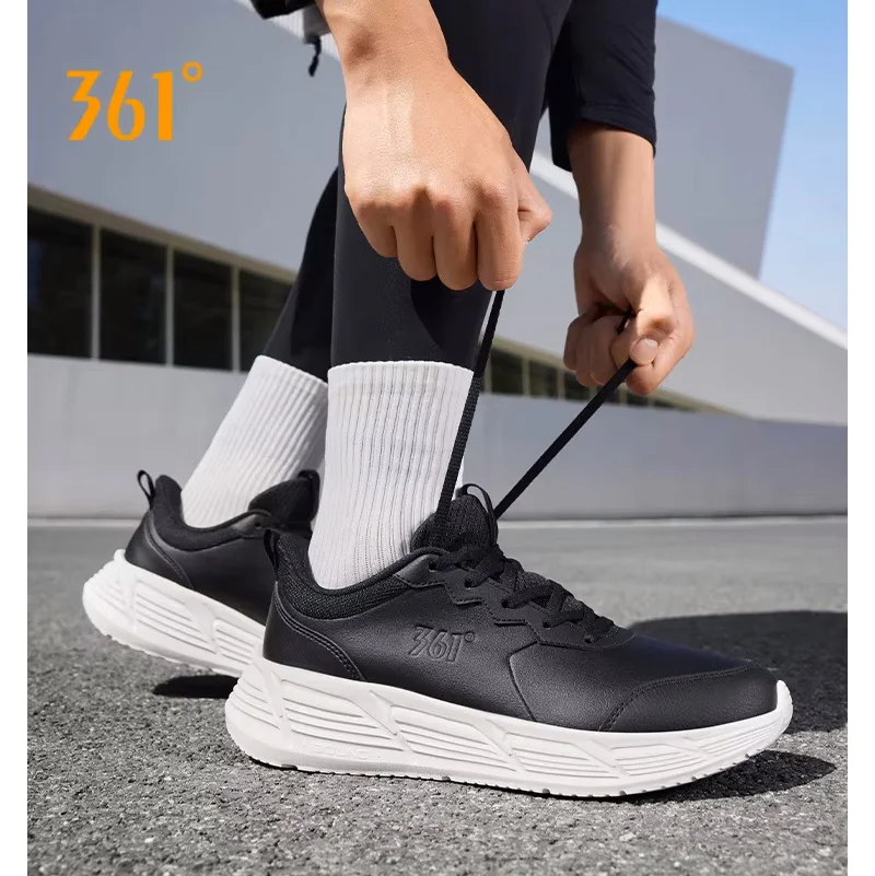 

Мужские кроссовки 361 градусов, водонепроницаемые кожаные удобные амортизирующие легкие дышащие тренировочные мужские кроссовки 672532241