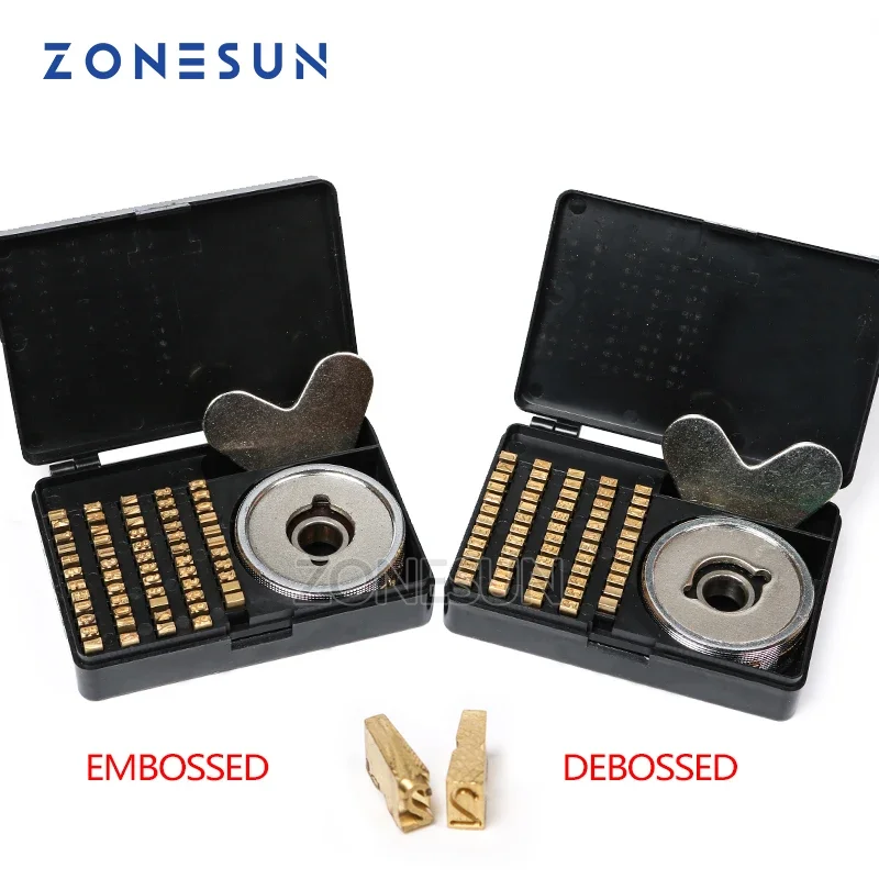 ZONESUN heat stamping alphabet set heat press machine FR900 FR770 alphabet set date coding machine letter numbers brass number