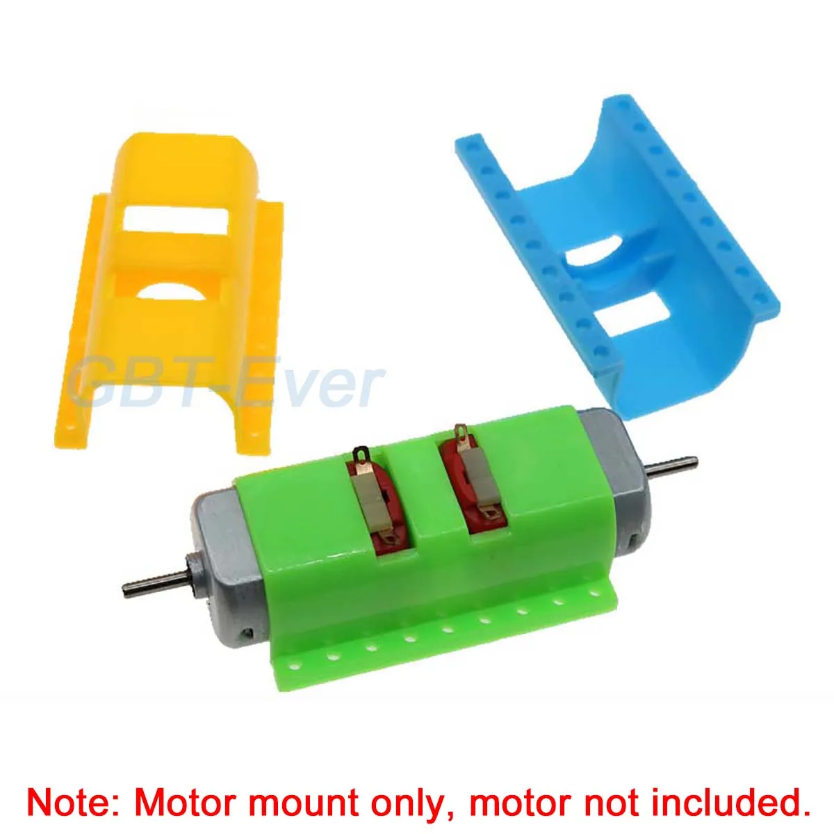 5Pcs 130 Motor Fixing Mounting Bracket Holder Plastic Standoff Dual Motor Mount Green/Blue/Yellow Motor Installation Fixed Seat