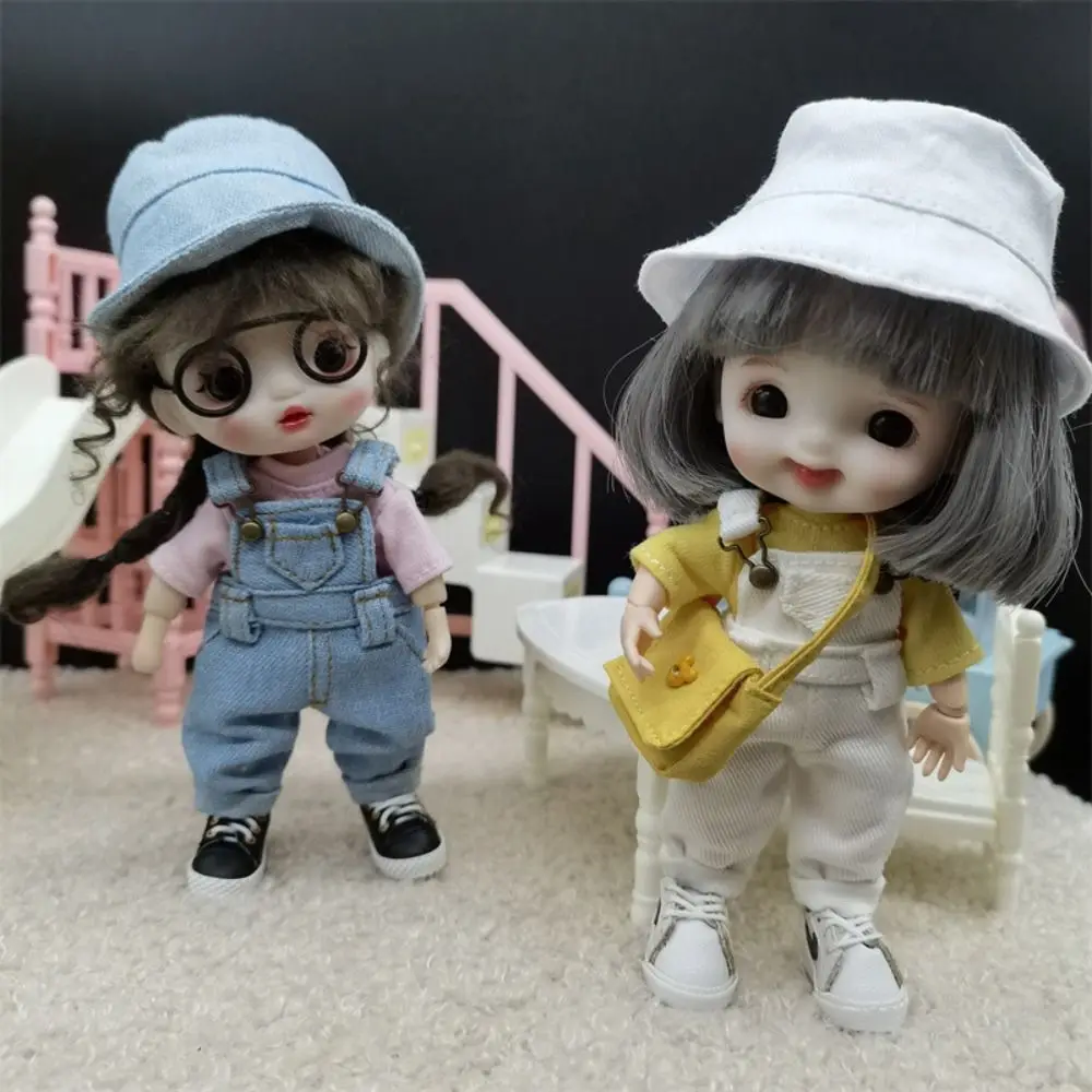 Doll Accessories Trousers Doll Denim Pants Casual Wears Playing House Obitsu11 Overalls Dress Up Mini Doll Clothes Girls Toy