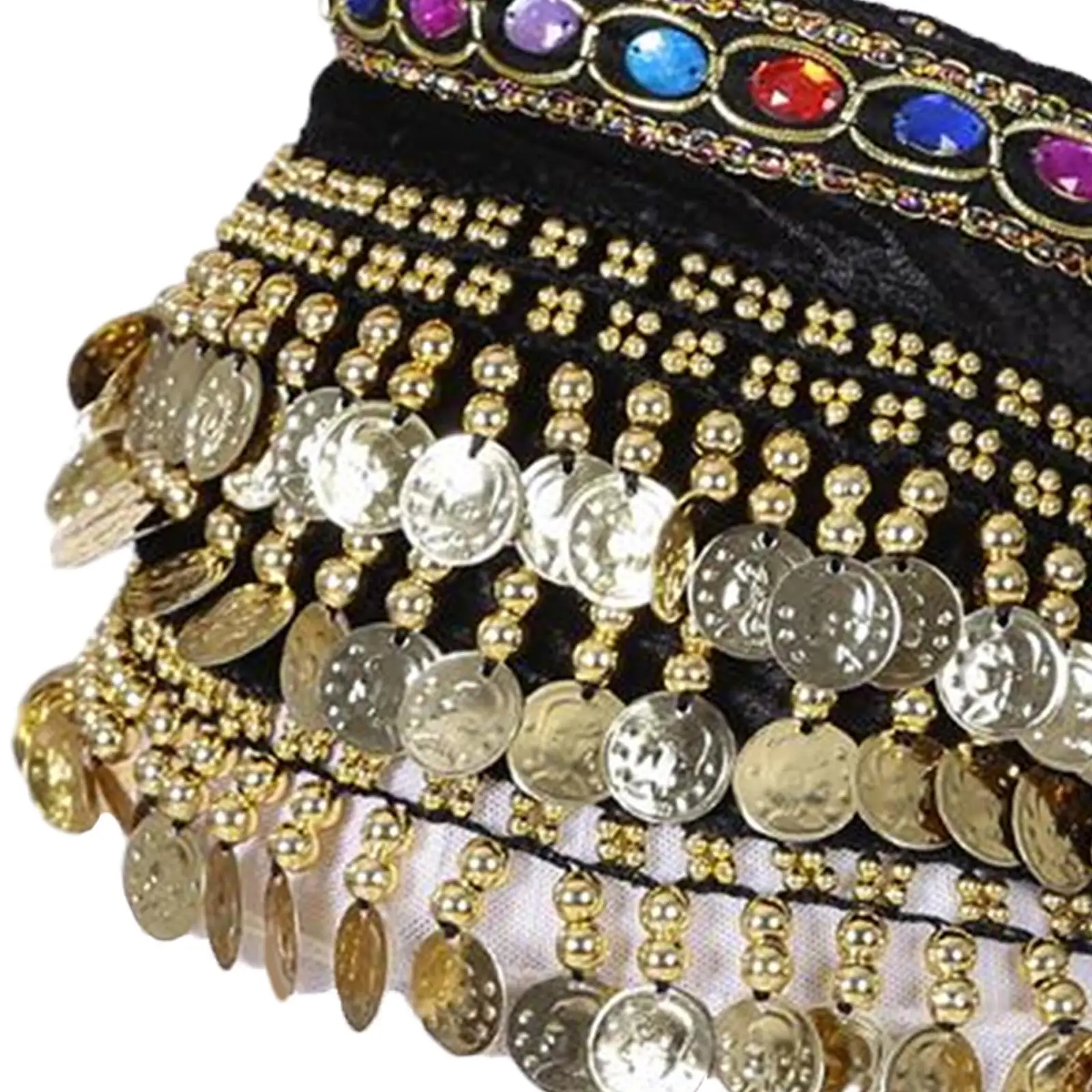 Belly Dance Hip Scarf Dancewear Dress Shiny Costume Belt Sequin Tassel Skirt for Club Dancer Stage Performance Party Ballroom