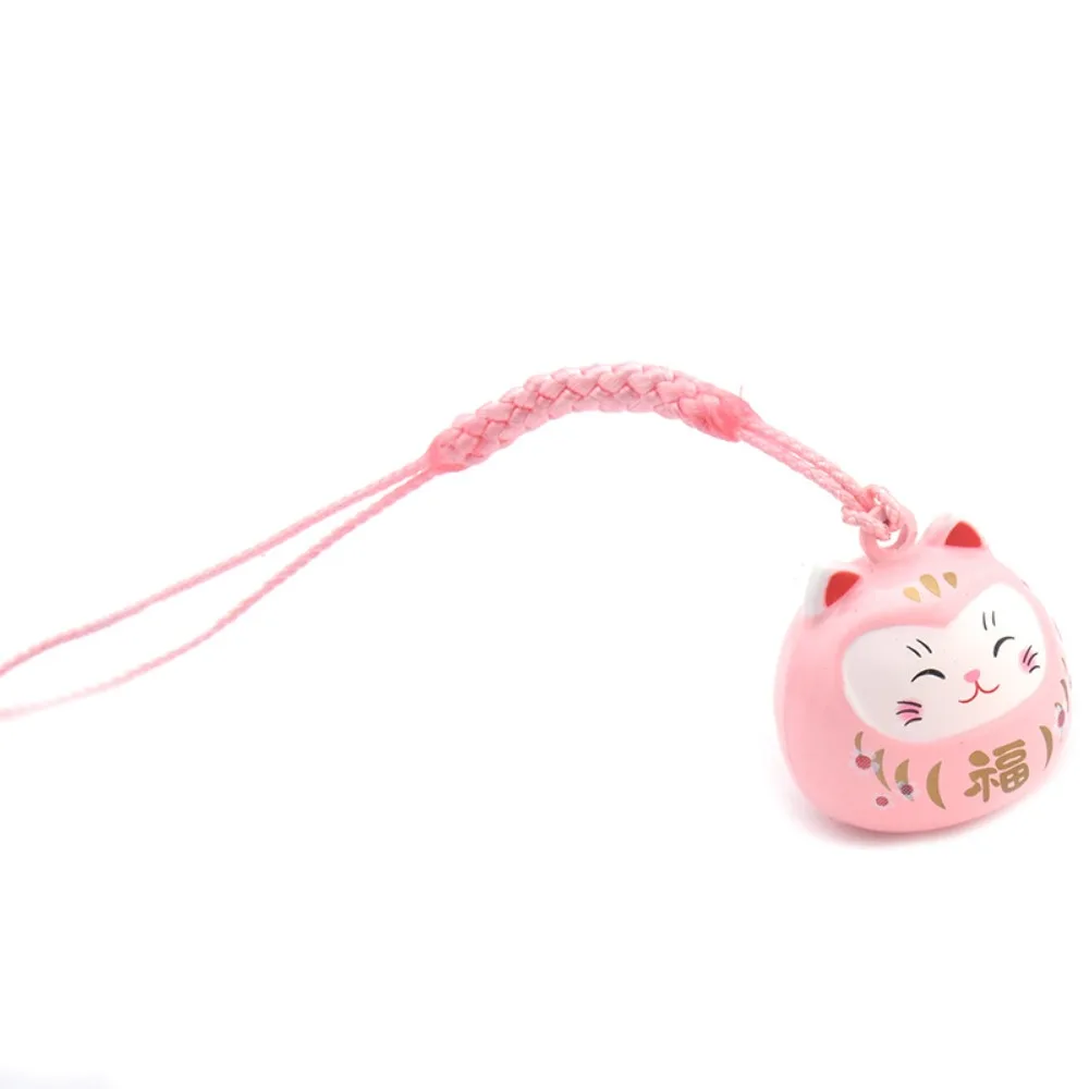 Cute Cartoon Phone Pendant Keyring Keychain Pendant Japanese Lucky Cat Keychain Maneki Neko Mobile Phone Strap Phone Charm