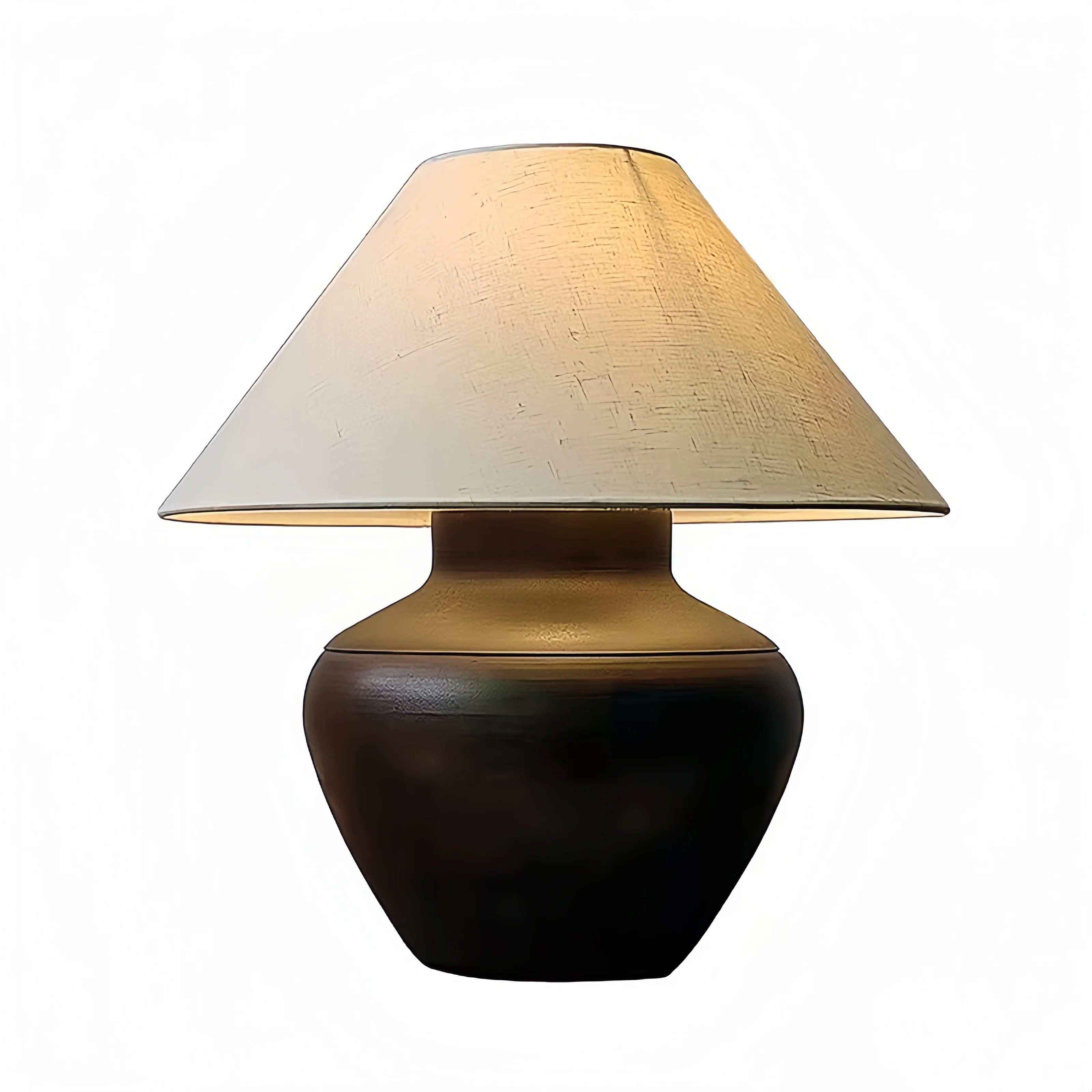 

Japanese Wai Ji Feng Handmade Retro Nordic Ceramic Table Lamp AC Powered for Study Living Room Bedroom Bedside or Hotel Use