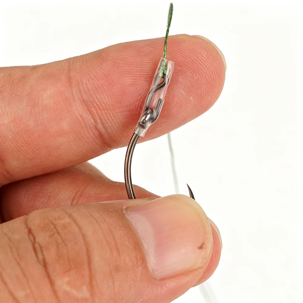Hirisi AG206 100 Stück Karpfenangeln Schnellverschluss-Clip Ronnie Rig Hakenverbinder Karpfenangel-Zubehör – Detail 5