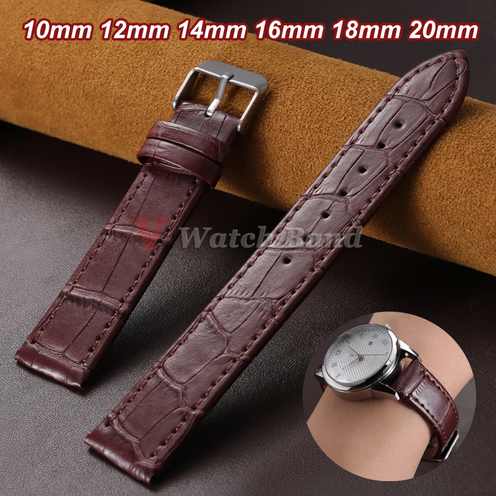 Dünnes Uhrenarmband mit Bambusmuster-Design, 10 mm, 12 mm, 14 mm, 16 mm, 18 mm, 20 mm, weiche Uhrenarmbänder, lässiges Business-Armbanduhrenarmband