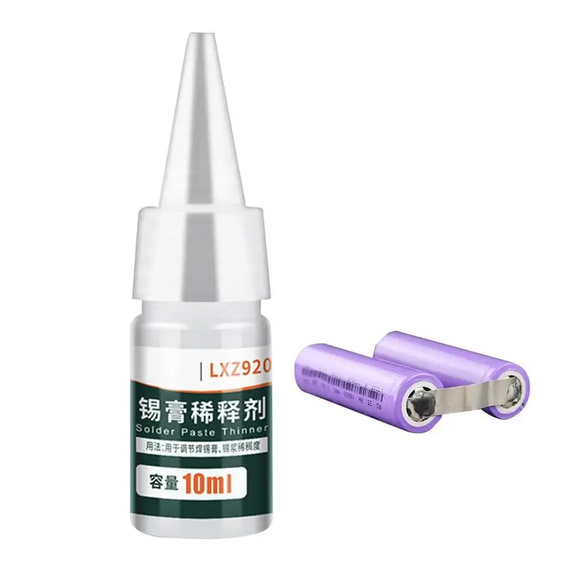 

Flux Paste Soldering Diluent 10ml Lead-free Solder Flux Paste Thinner Colorless Metal Liquid Solder Flux Thinner Dropper Design