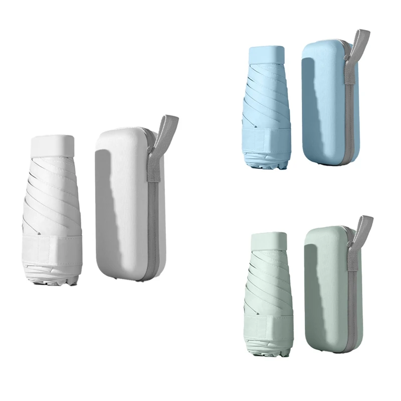 Kompakter Kapselschirm – Dual-Use für sonniges und regnerisches Wetter, leicht, tragbar, Sonnenschutz, ideal für Reisen