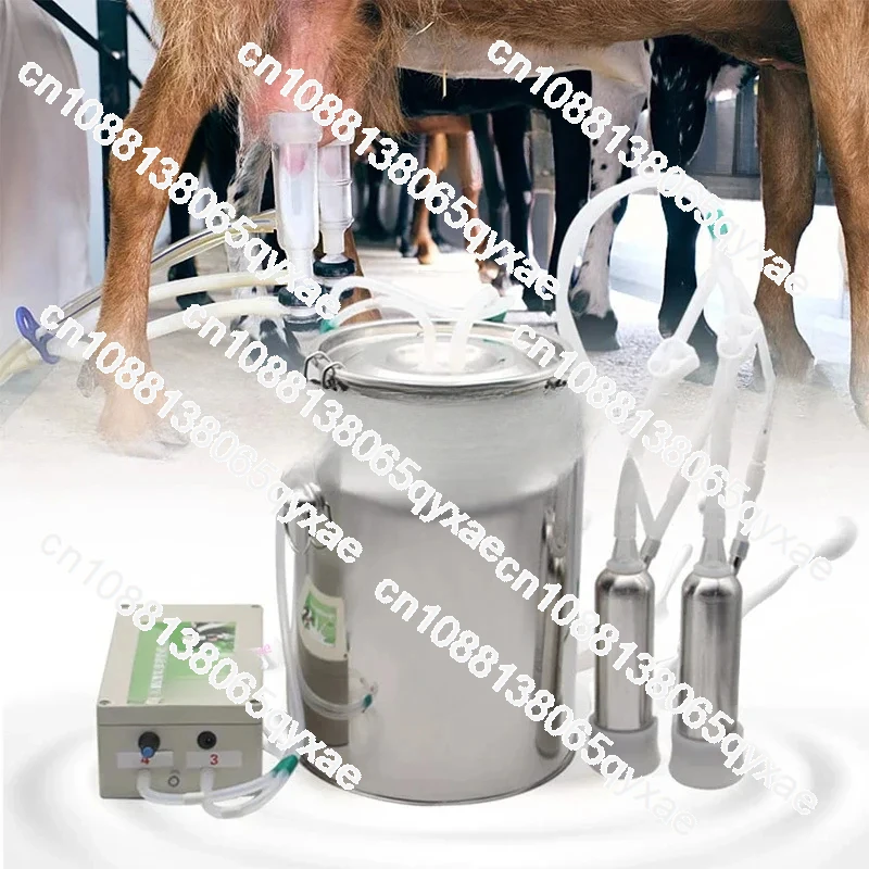 10L Vacuum Type Automatic Dairy Cows Goat Sheep Milk Pulsation Portable Cow Milking Machines