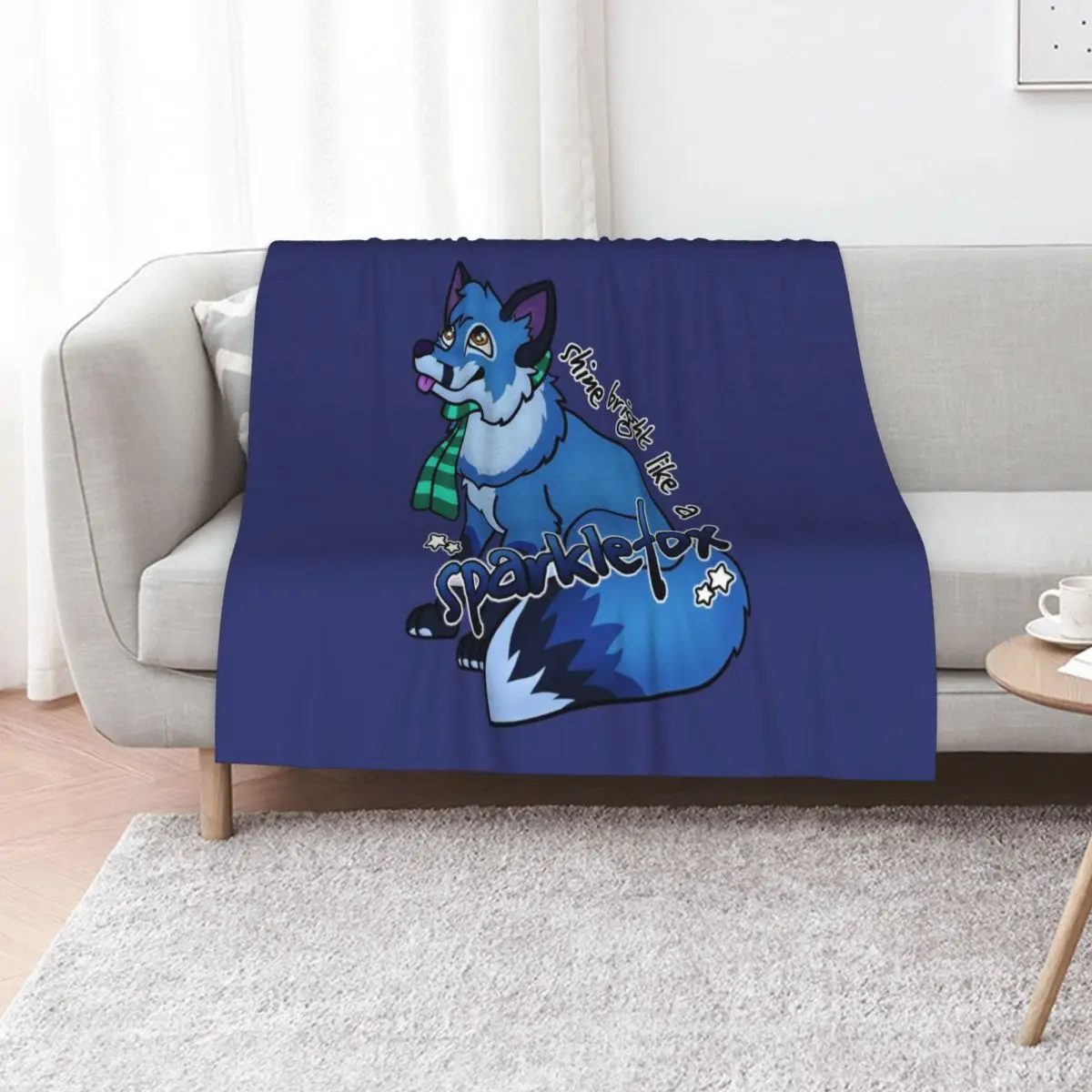 Shine Bright Like a Sparklefox Throw Blanket Bed funny gift Beautifuls heavy to sleep anime Luxury St Blankets