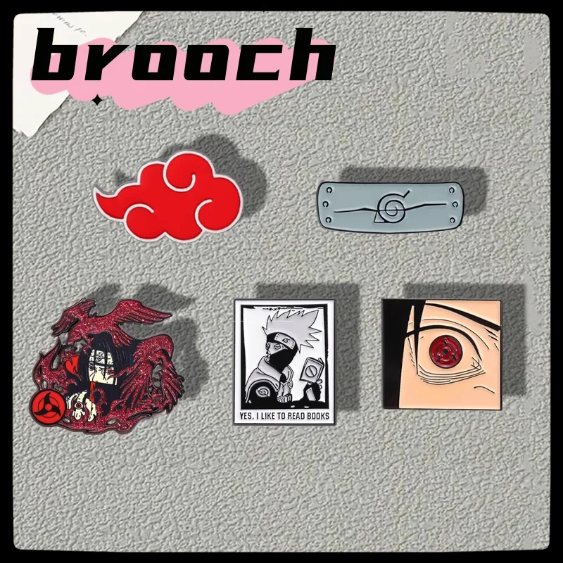 

Naruto Japanese anime peripheral cartoon metal brooch fun male and female student clothes backpack accessories badge cute